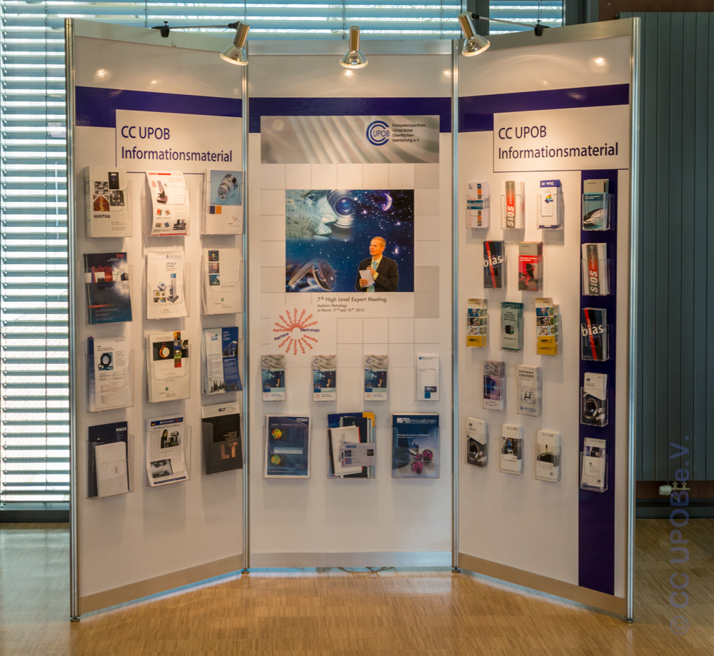 Das CCUPOB 2015 Infoboard (Bild: CC UPOB e.V.). Hier können unsere Mitglieder ihre flyer platzieren