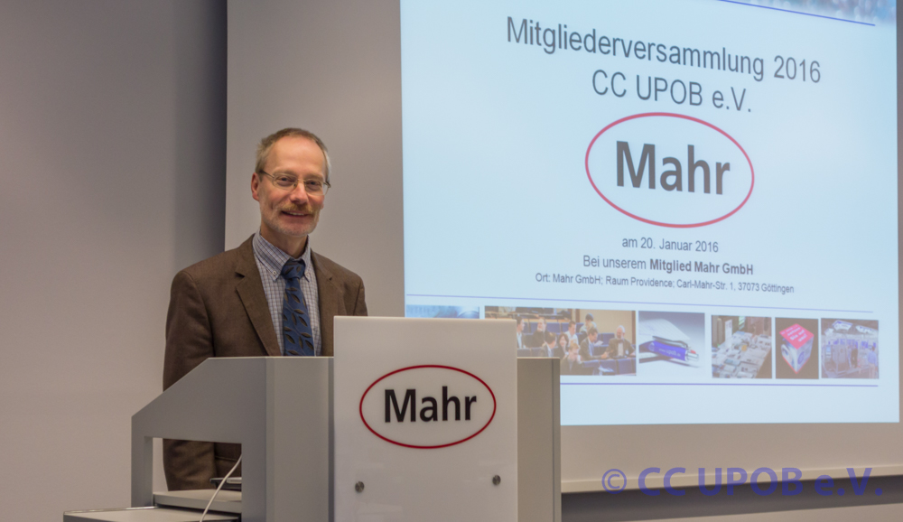Eröffnung der Veranstaltung und Begrüßung der Teilnehmer durch Vorstandsvorsitzenden Prof. Dr. Löffler (Bild: CC UPOB e.V.)